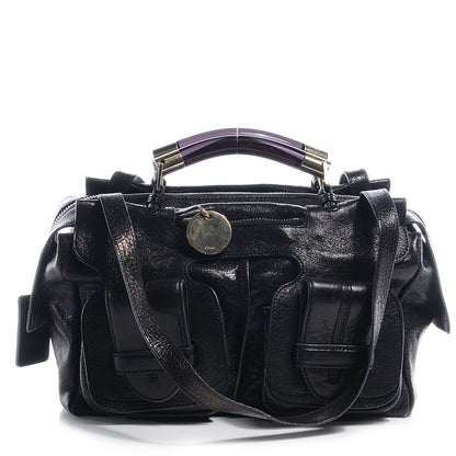 Chloe Leather Saskia Satchel Black 1 of 9