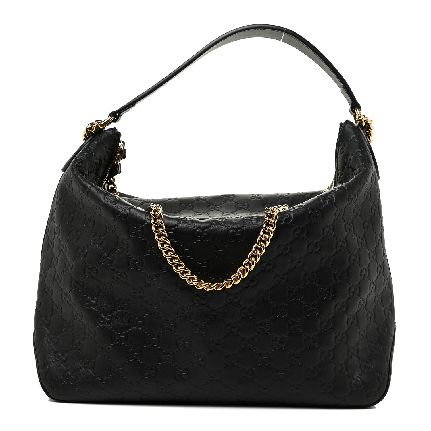 Gucci Guccissima Signature Large Linea A Hobo Black 1 of 17