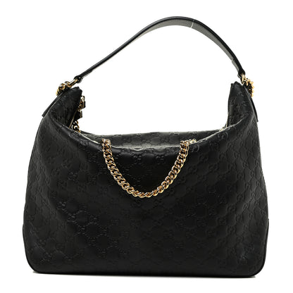 Gucci Guccissima Signature Large Linea A Hobo Black 1 of 17
