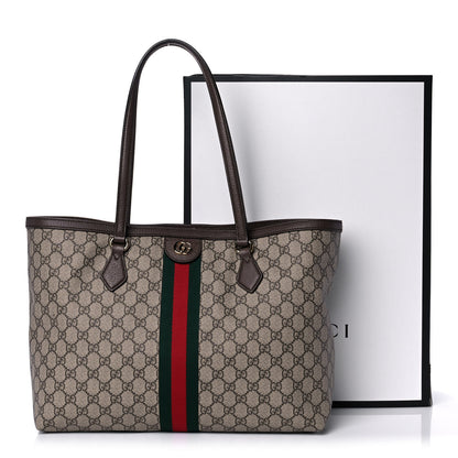 Gucci GG Supreme Monogram Medium Ophidia Shopping Tote Brown 15 of 15