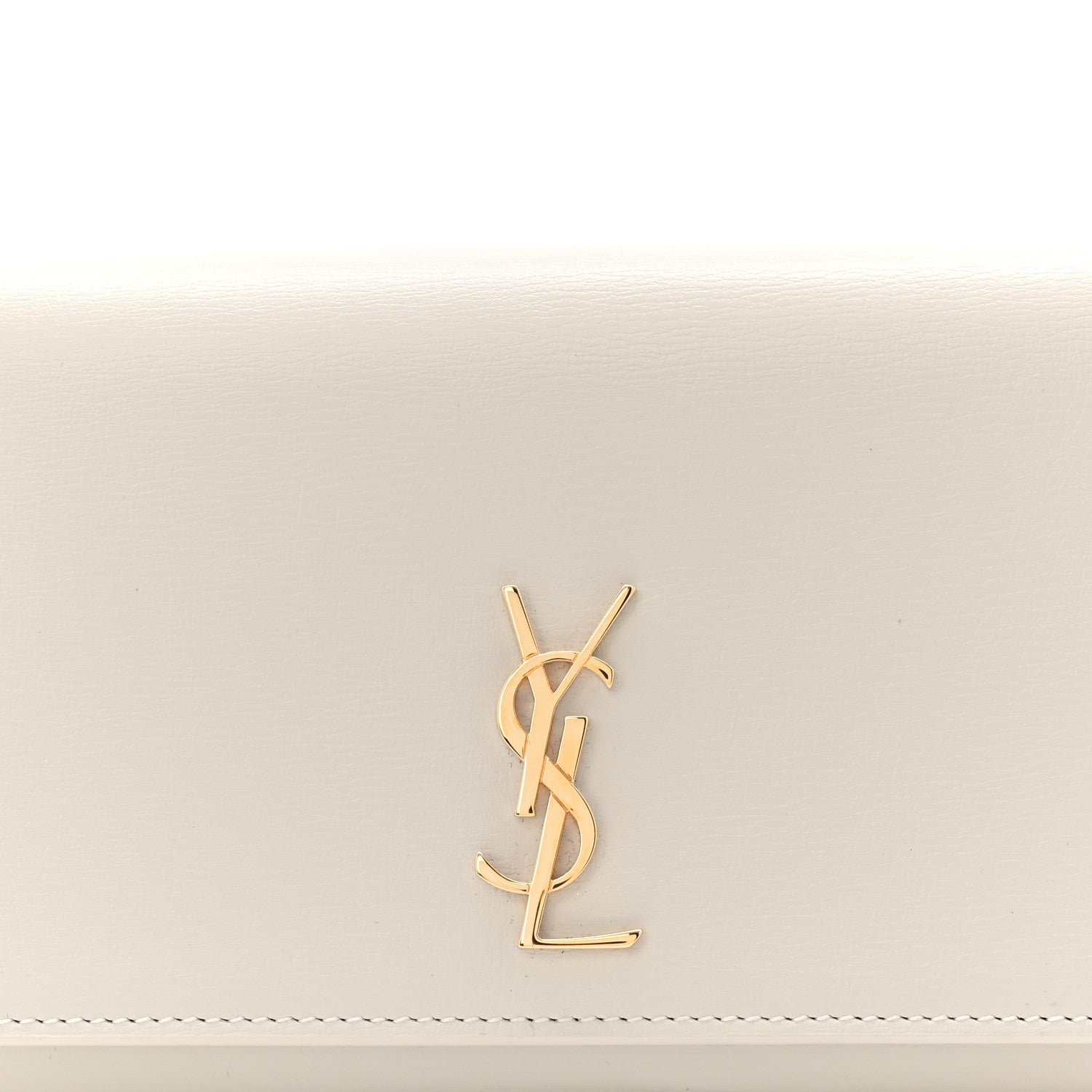 Saint Laurent Smooth Calfskin Monogram Phone Holder Crossbody Crema Soft 8 of 11