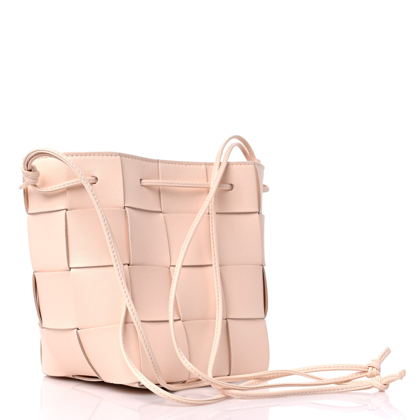 Nappa Maxi Intrecciato Cassette Bucket Bag Melon Washed