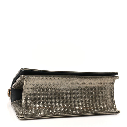 Christian Dior Metallic Patent Micro-Cannage Medium Diorama Flap Bag Gold 4 of 8