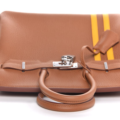 Hermes Togo Swift Officier Birkin 25 Gold Ambre 24 of 35