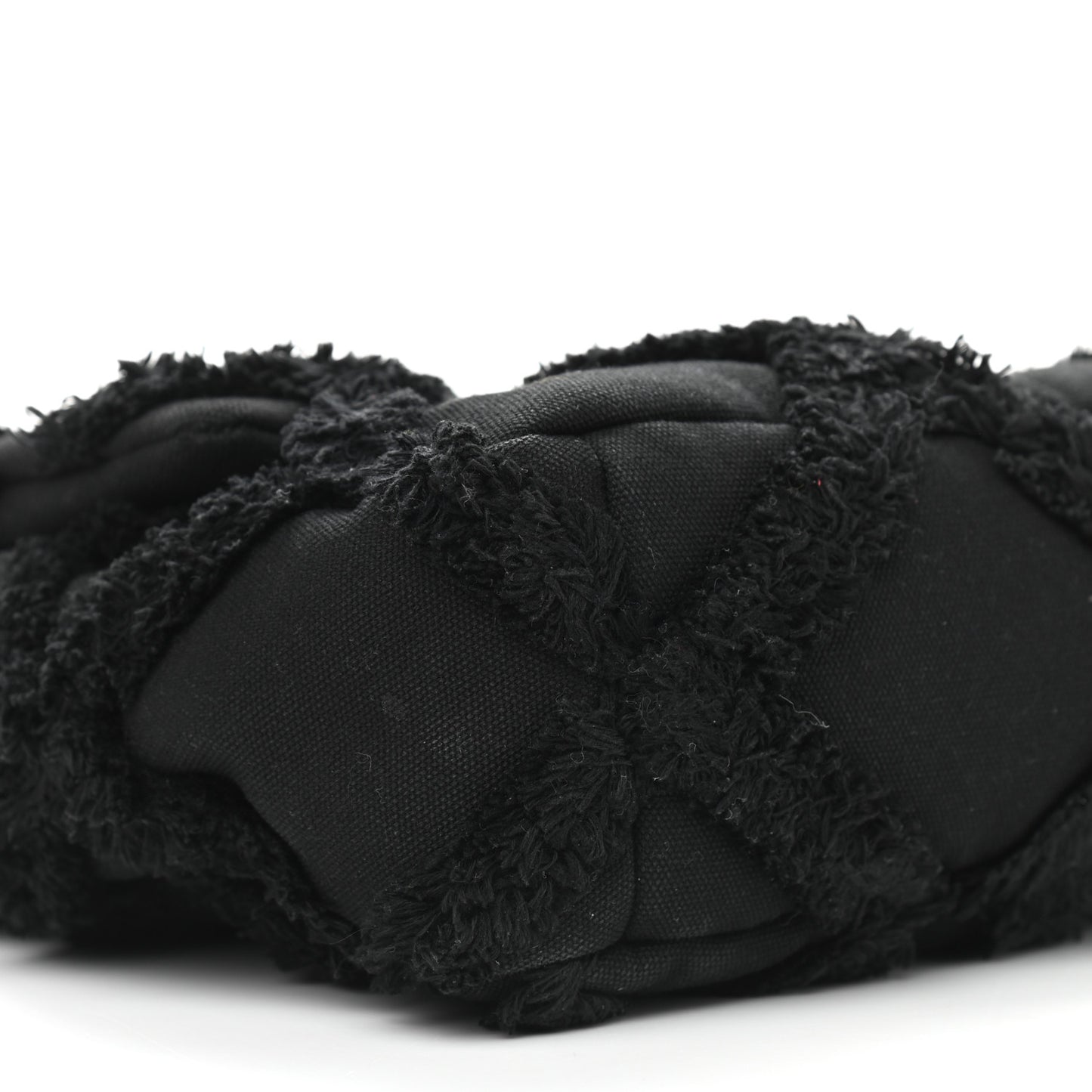 Cotton Canvas Quilted Large Chanel 19 Flap Black