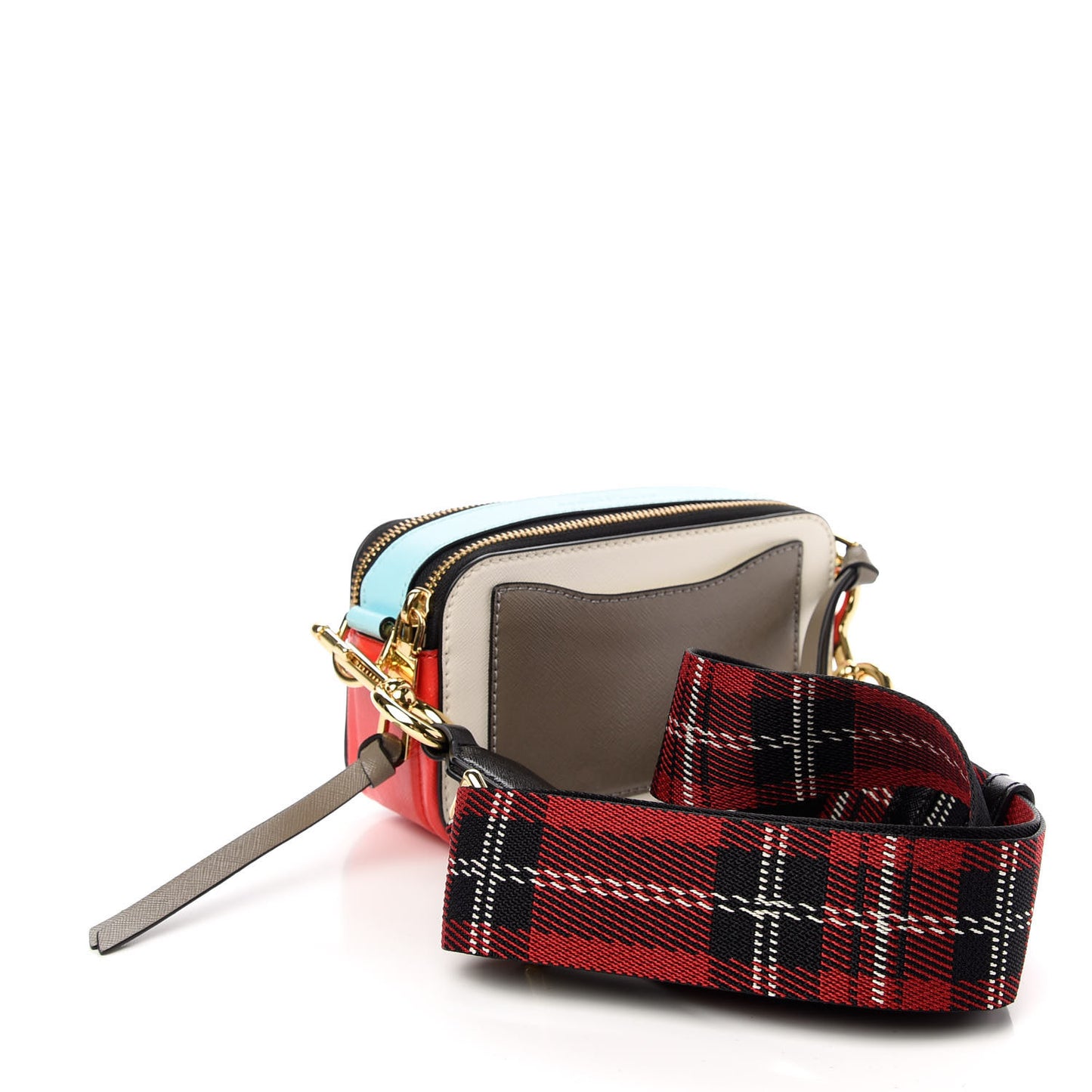 Saffiano Small Snapshot Camera Bag Porcelain Multi