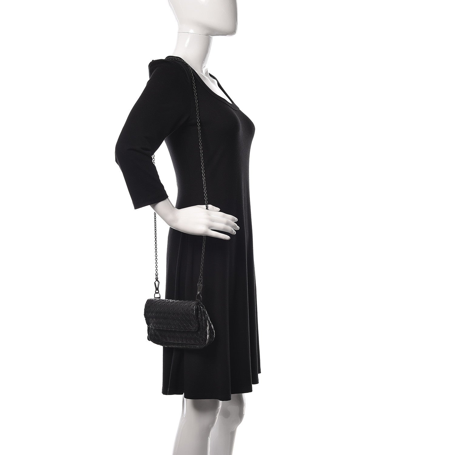 Bottega Veneta Nappa Intrecciato Small Chain Crossbody Black 2 of 12
