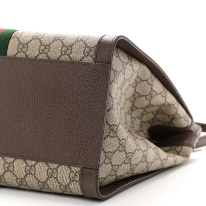 Gucci GG Supreme Monogram Web Medium Ophidia Tote Bag Brown 10 of 10