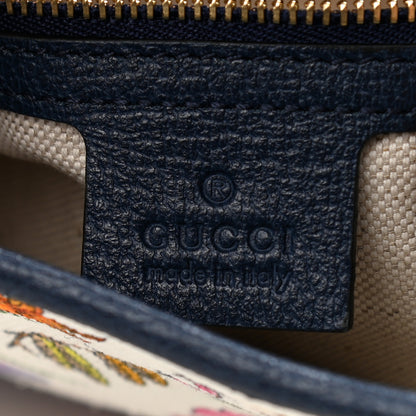 Gucci Canvas Flora Medium Jackie Hobo Blue Agata 6 of 11