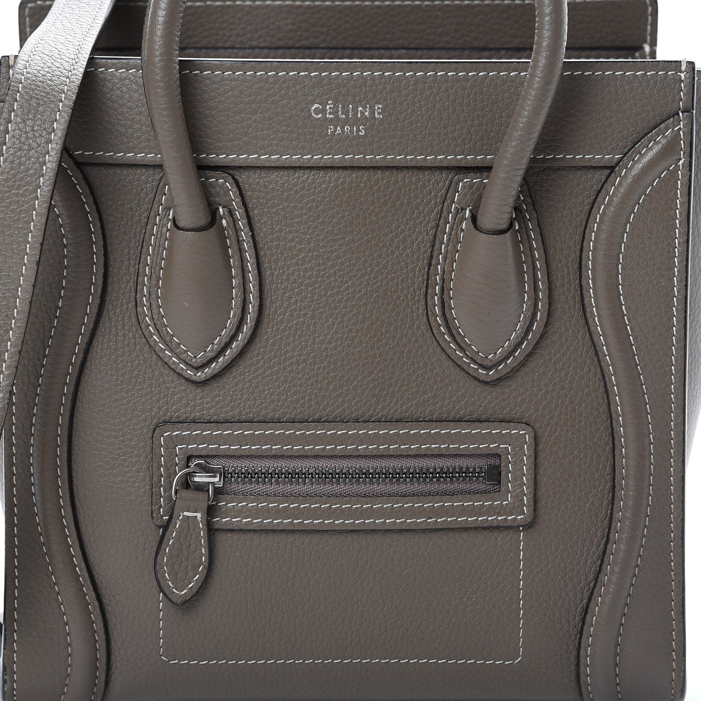 Drummed Calfskin Nano Luggage Souris