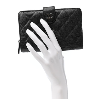 Chanel Caviar Quilted Zipped Pocket Wallet Black 2 of 11