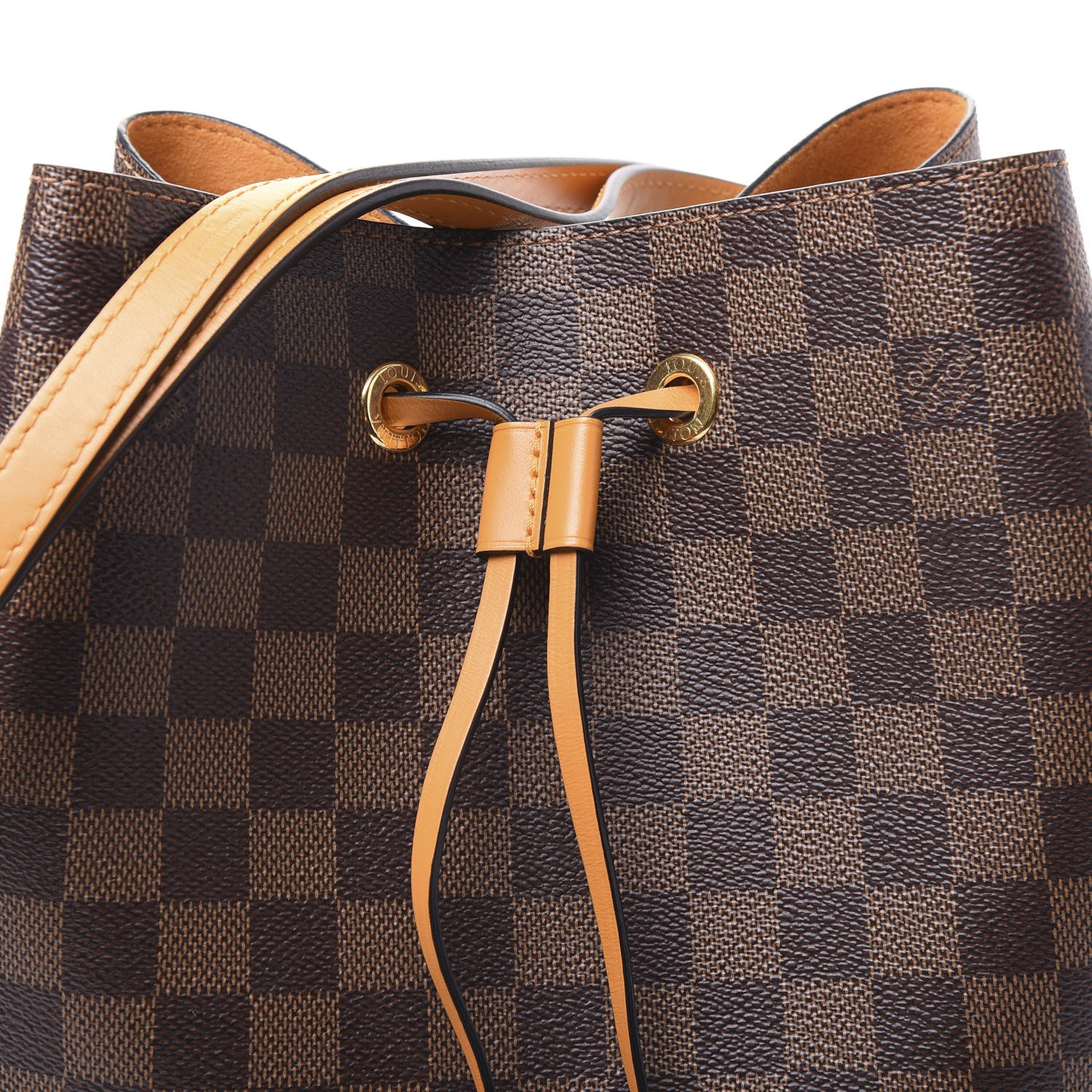 Louis Vuitton Damier Ebene Neonoe MM Safran 10 of 11