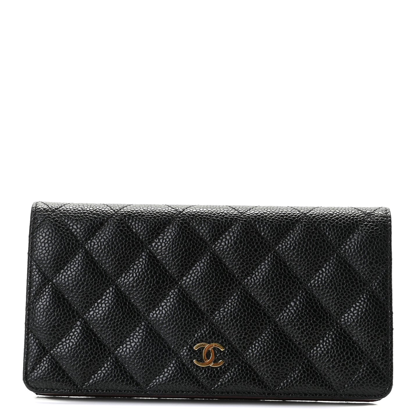 Caviar Quilted Yen Wallet Black