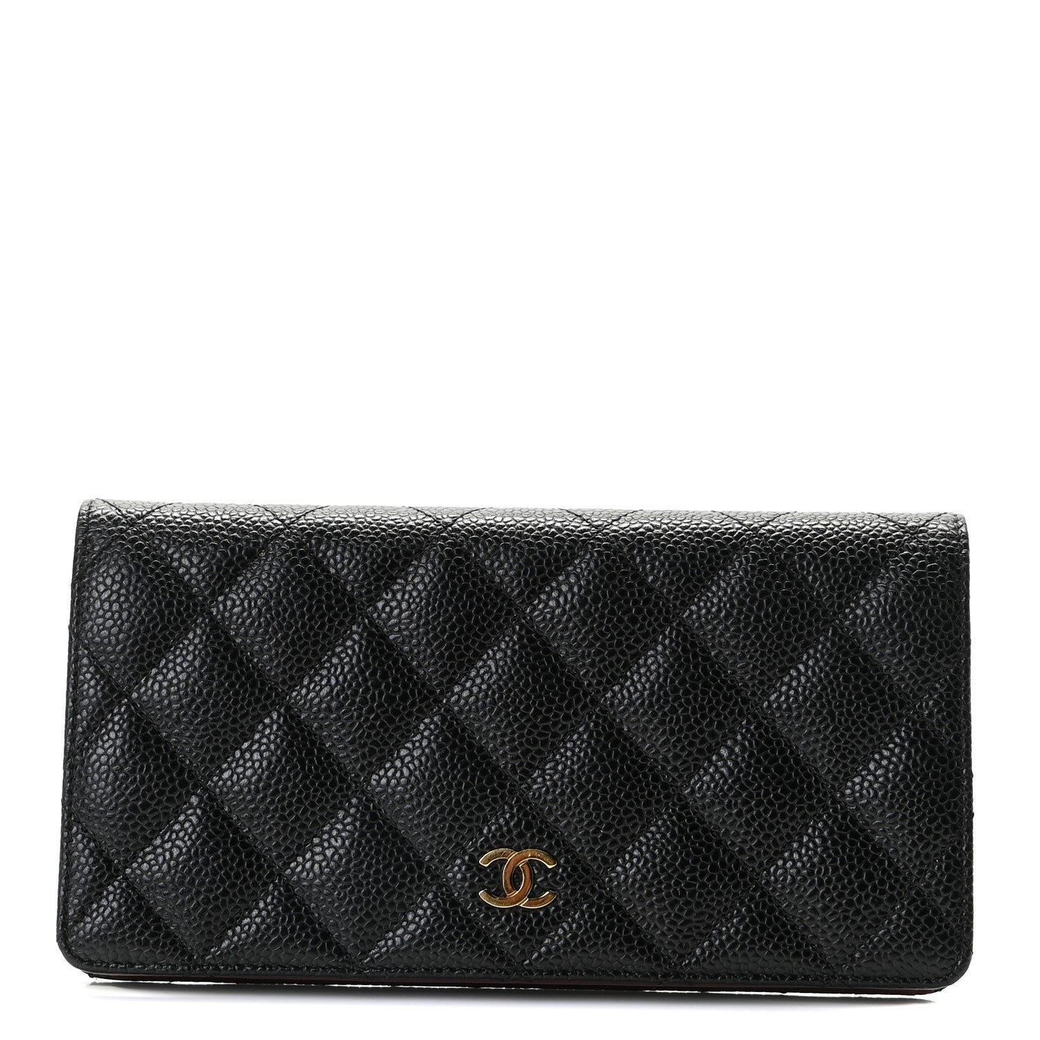 Chanel Caviar Quilted Yen Wallet Black 1 of 7