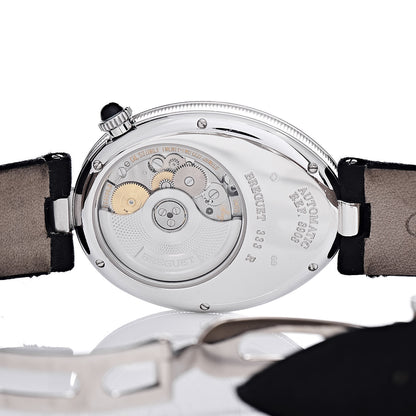 Breguet 18K White Gold Satin Diamond Bezel Mother of Pearl 29mm Reine de Naples Automatic Watch 8908BB/52/864 5 of 11