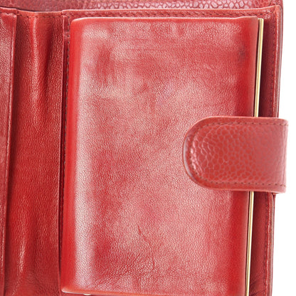 Chanel Caviar Timeless CC Compact French Wallet Red 17 of 20