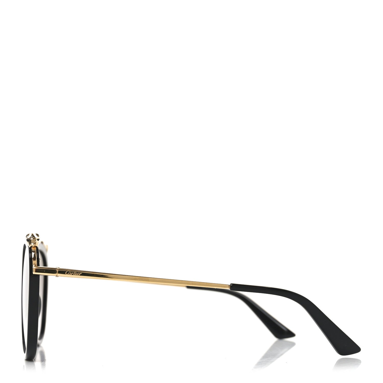 Cartier Panthere De Cartier Sunglasses CT0150S Black Gold 3 of 7