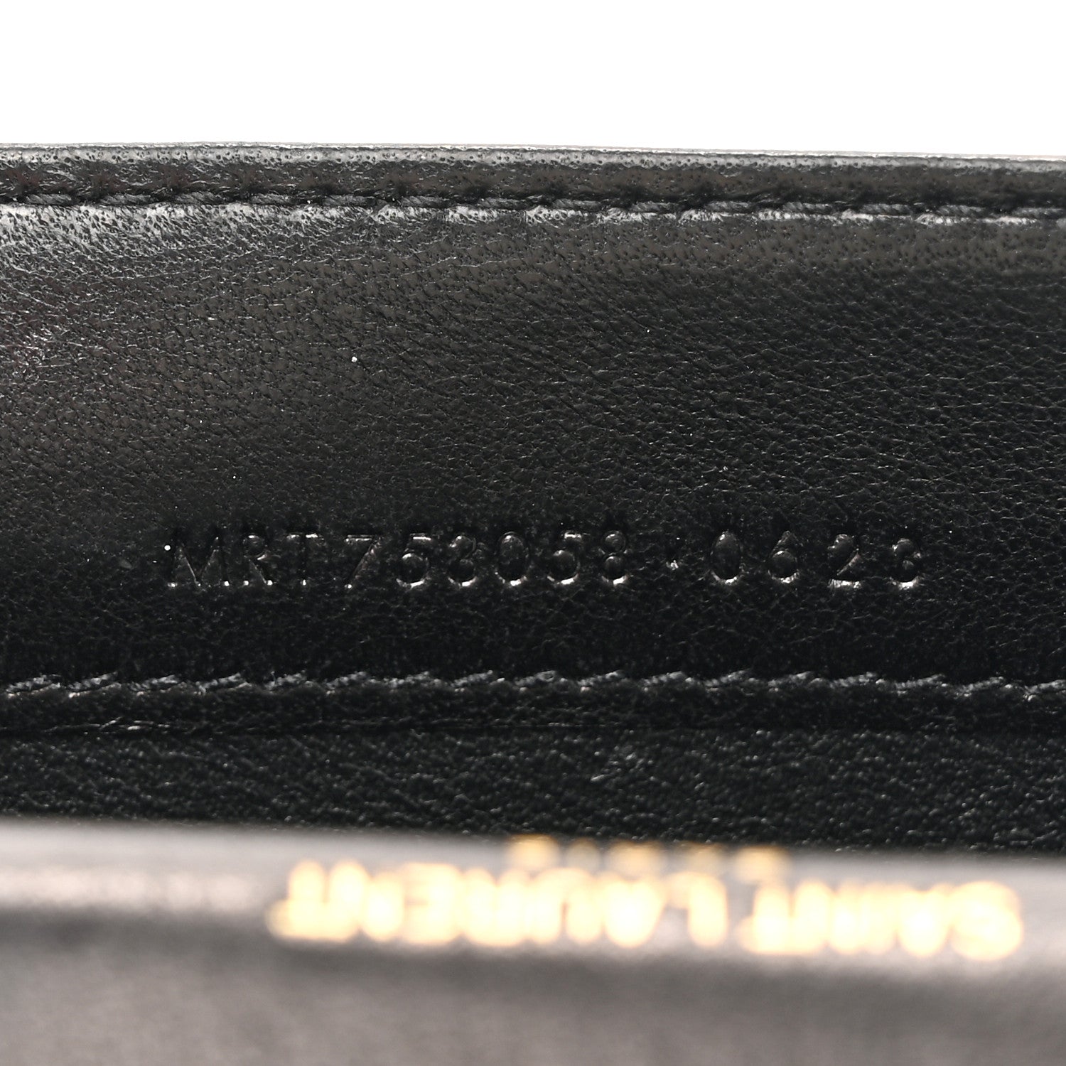 Saint Laurent Goatskin Carre Quilted Cassandre Compact Envelope Card Case Black 7 of 7
