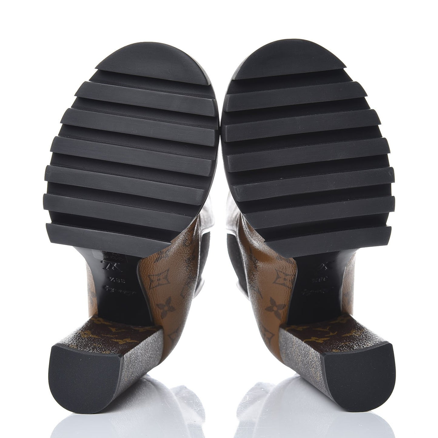 Patent Reverse Monogram Star Trail Chelsea Ankle Boots 38.5