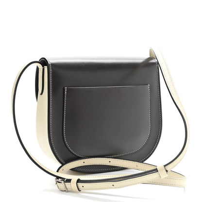 Celine Glazed Calfskin Small Bi-Color Trotteur Dark Grey 3 of 12