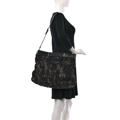 Prada Tessuto Nylon Gaufre Camouflage Tote Fumo 2 of 26