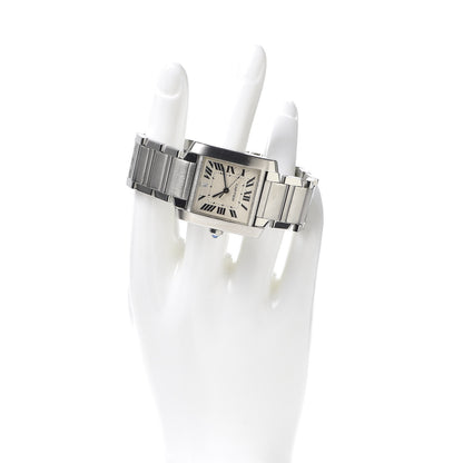 Cartier Stainless Steel 28mm Tank Francaise Automatic Watch 2 of 7