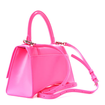 Balenciaga Shiny Box Calfskin Small Hourglass Top Handle Bag Hot Pink 3 of 10