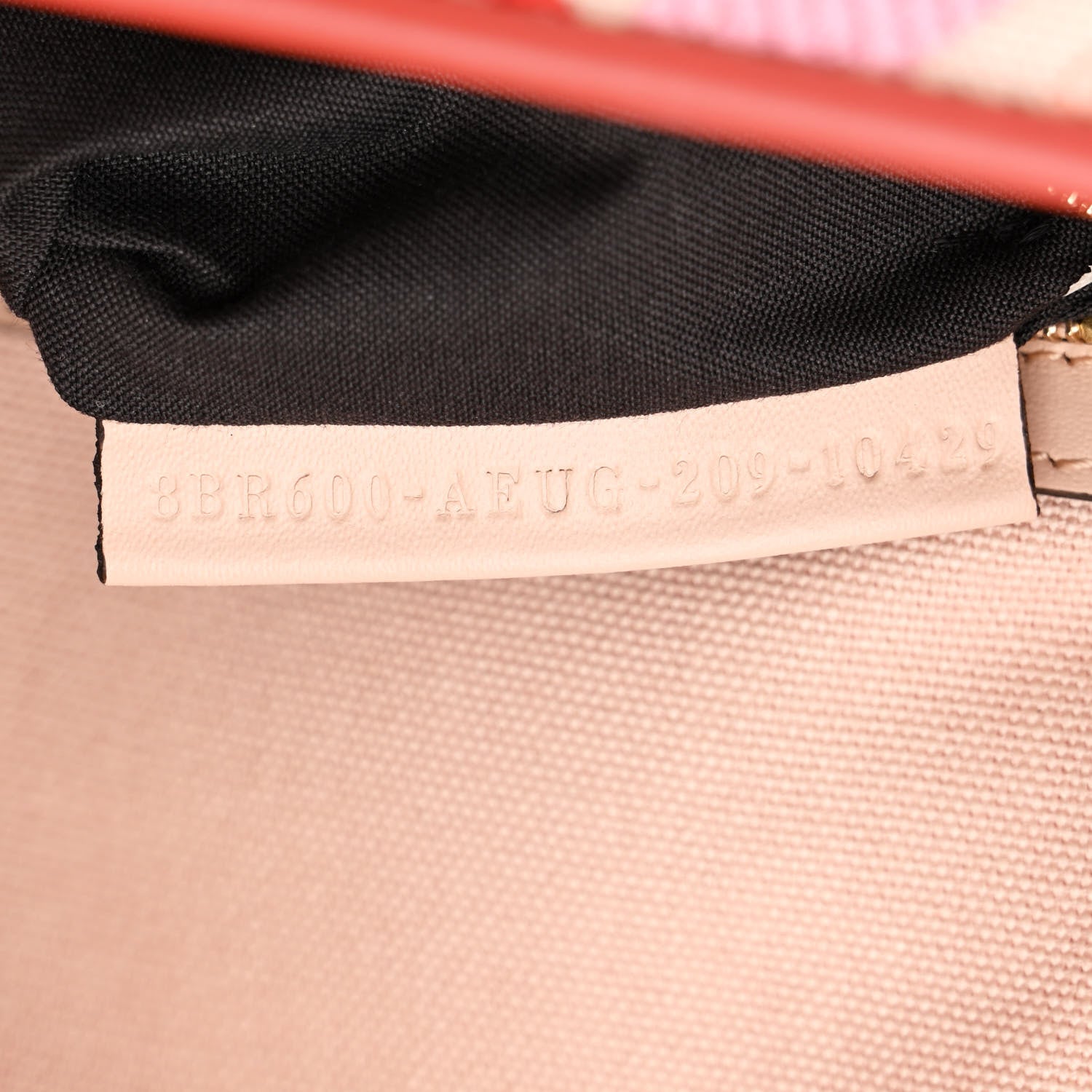 Fendi Canvas Vitello King FF Embroidered Baguette Rosa Quarzo Bloody Mary Multicolor 7 of 10
