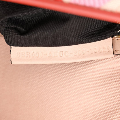 Fendi Canvas Vitello King FF Embroidered Baguette Rosa Quarzo Bloody Mary Multicolor 7 of 10