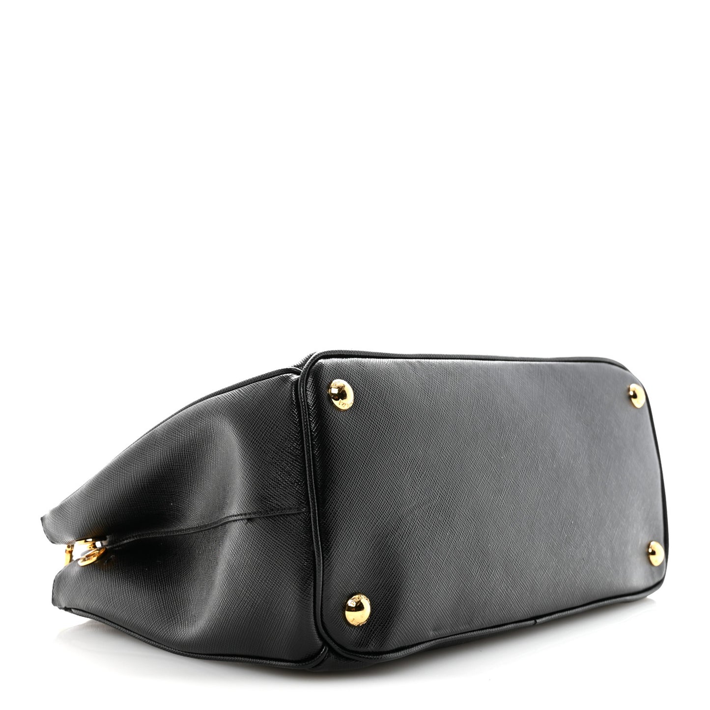 Saffiano Small Galleria Double Zip Tote Black