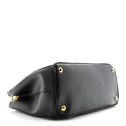 Prada Saffiano Small Galleria Double Zip Tote Black 4 of 12