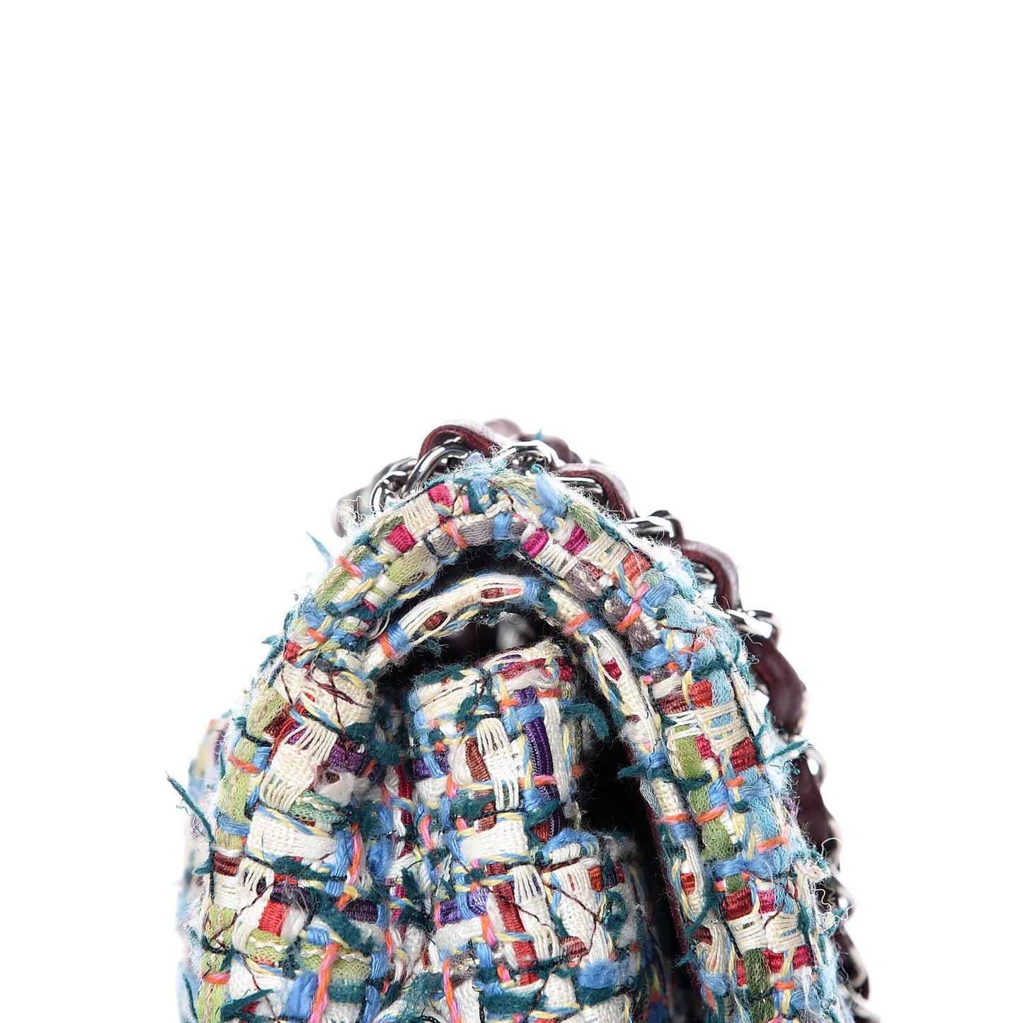 Tweed Quilted Medium Double Flap Multicolor