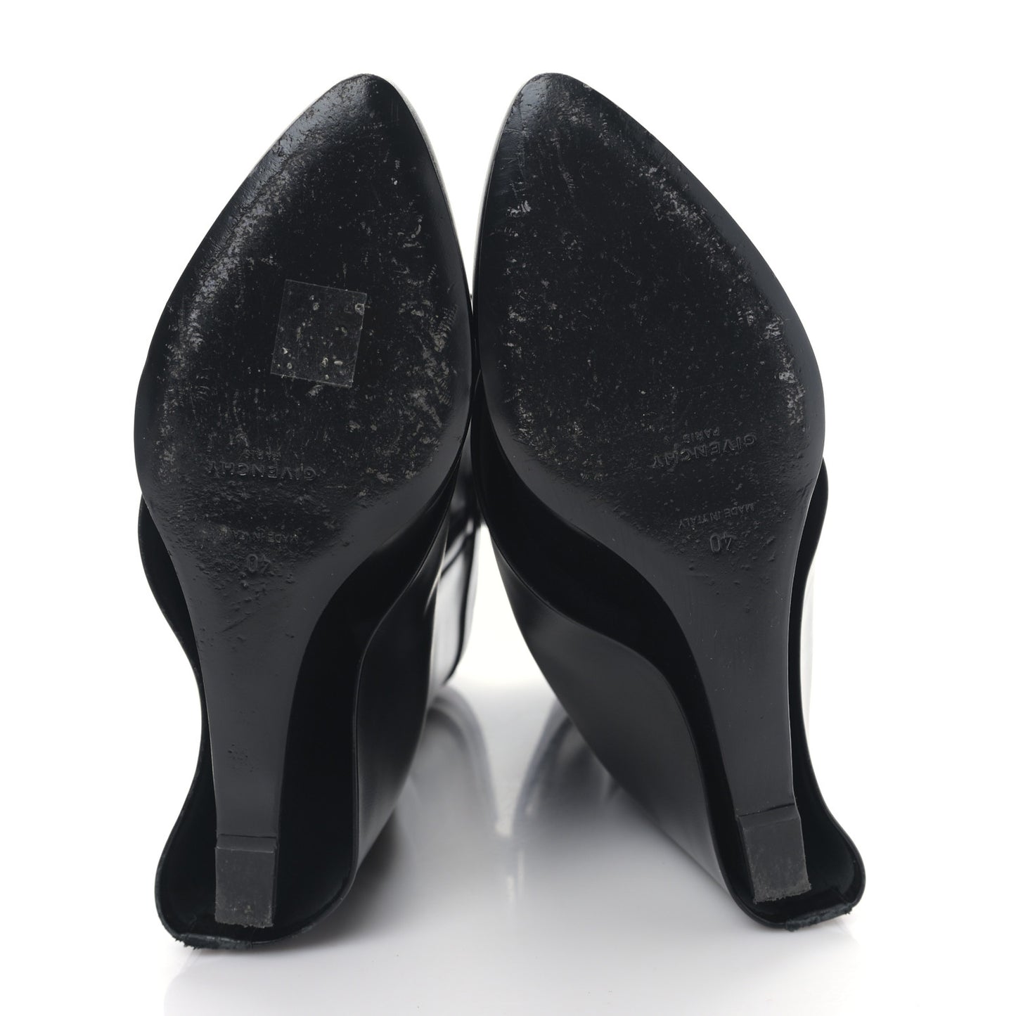 Calfskin Shark Lock Ankle Boots 40 Black