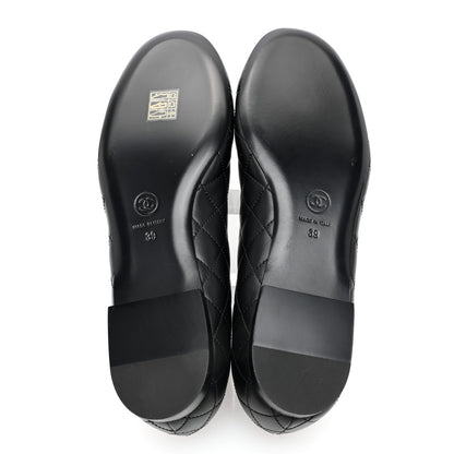 Chanel Lambskin Quilted CC Ballerina Flats 39 Black 5 of 7