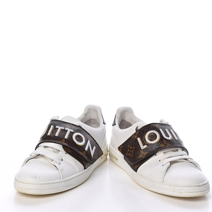 Louis Vuitton Calfskin Monogram Frontrow Sneakers 35 White 6 of 13