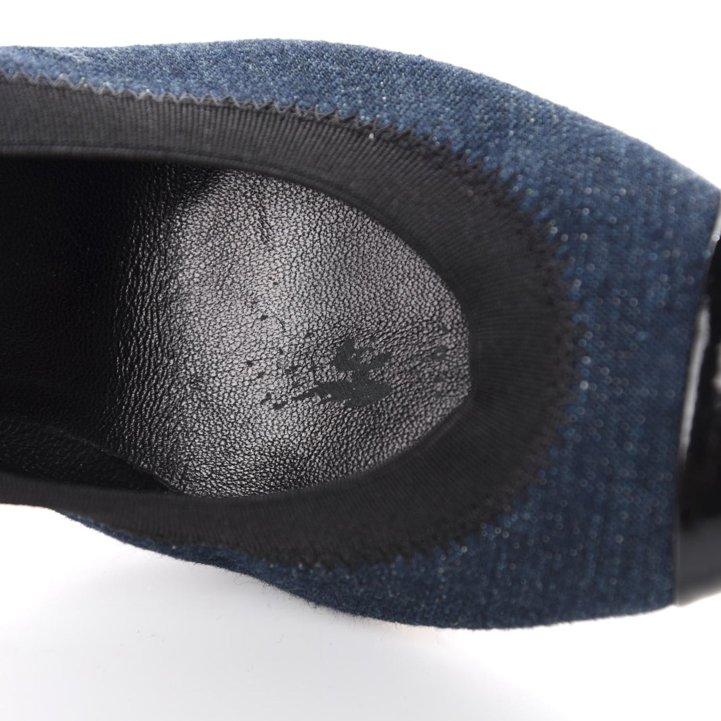 Denim Patent CC Elastic Stretch Pumps 36.5 Blue Black