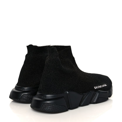 Balenciaga Laminated Knit Womens Speed Sneakers 38 Black 4 of 7