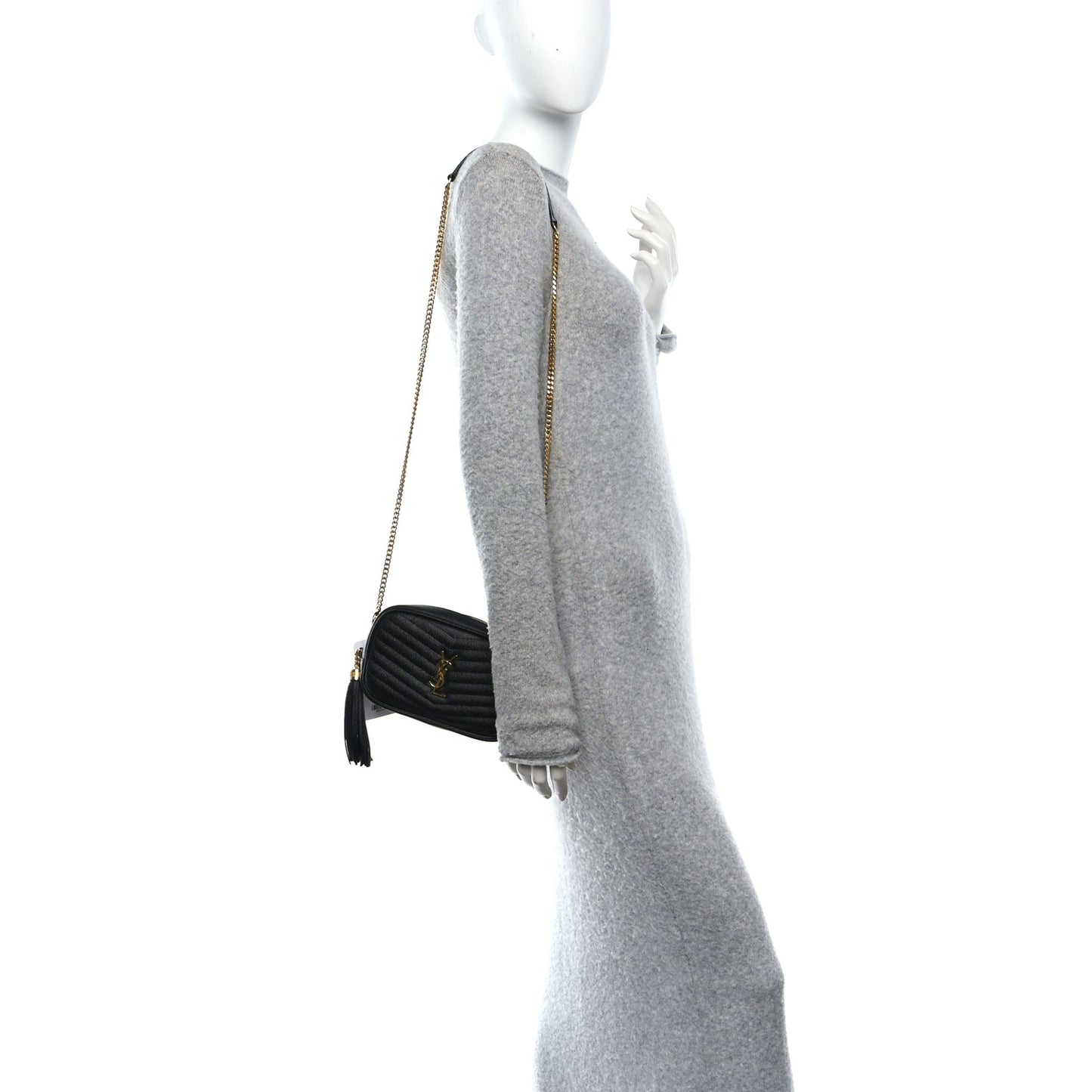 Grain De Poudre Matelasse Monogram Mini Lou Camera Bag Black