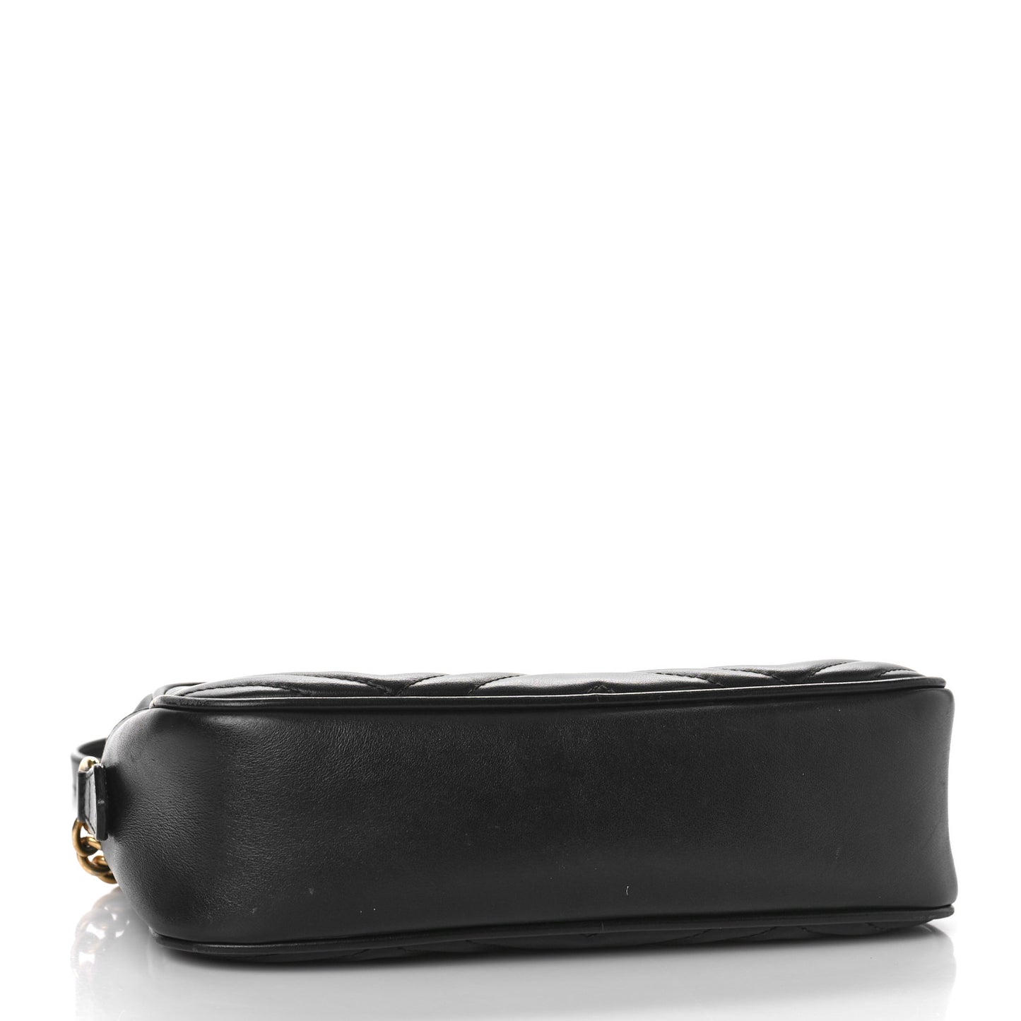 Calfskin Matelasse Small GG Marmont Chain Shoulder Bag Black