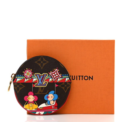 Louis Vuitton Monogram 2020 Christmas Animation Bumper Cars Round Coin Purse Coquelicot 7 of 7