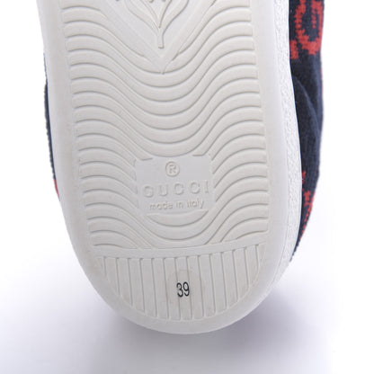 Gucci Terry Cloth GG Monogram Web Womens Ace Sneakers 39 Blue Red 9 of 10