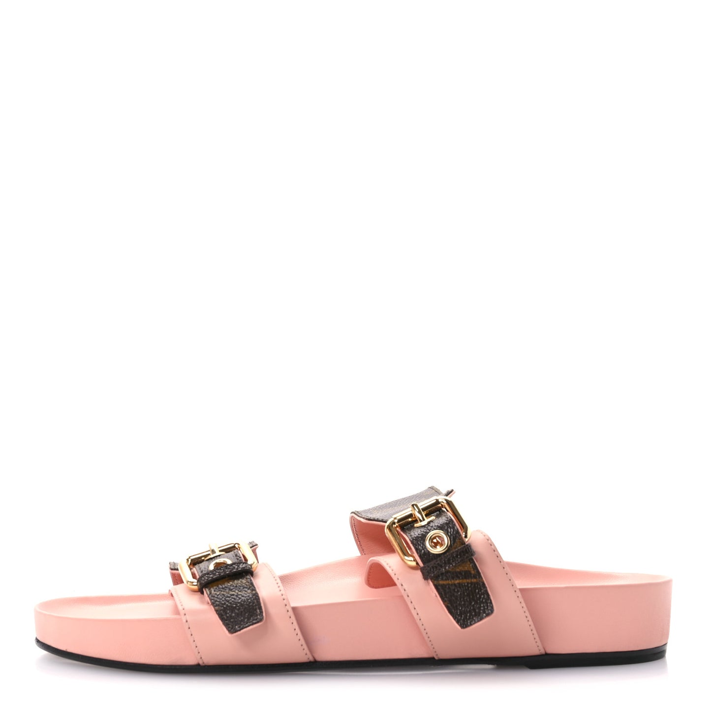 Monogram Bom Dia Mule Sandals 38.5 Rose Poudre