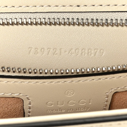 Gucci Senna Calfskin Petite GG Top Handle Shoulder Bag Mystic White 6 of 9