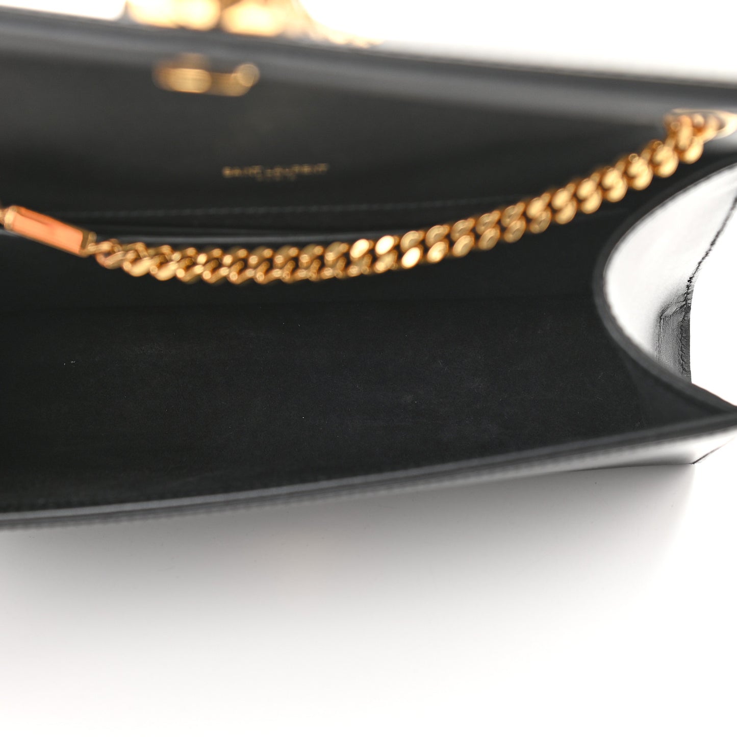 Smooth Calfskin Medium Classic Monogram Kate Tassel Satchel Black