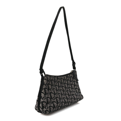 Christian Dior Monogram Shoulder Bag Pochette Black 3 of 11
