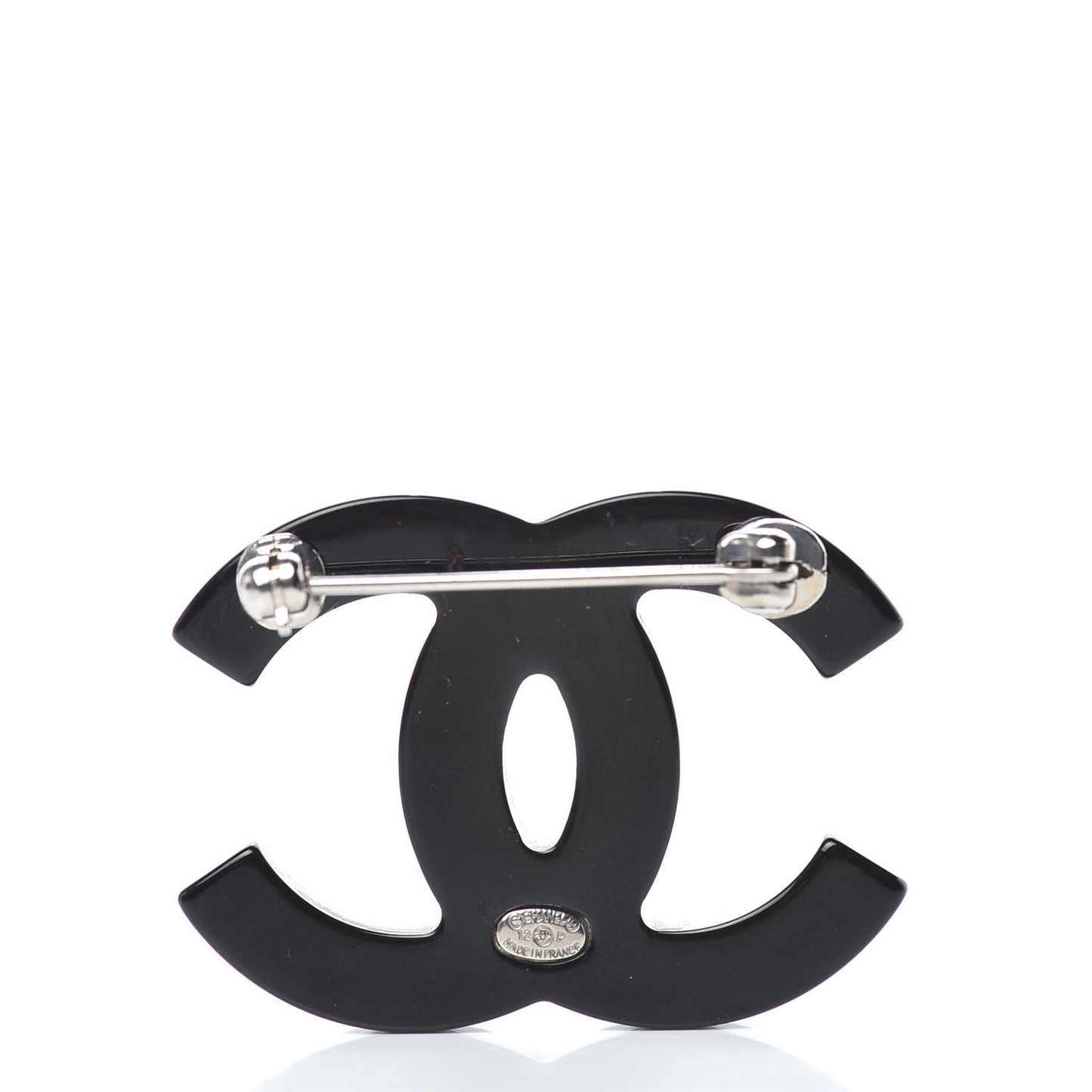 Resin Abalone CC Brooch Black