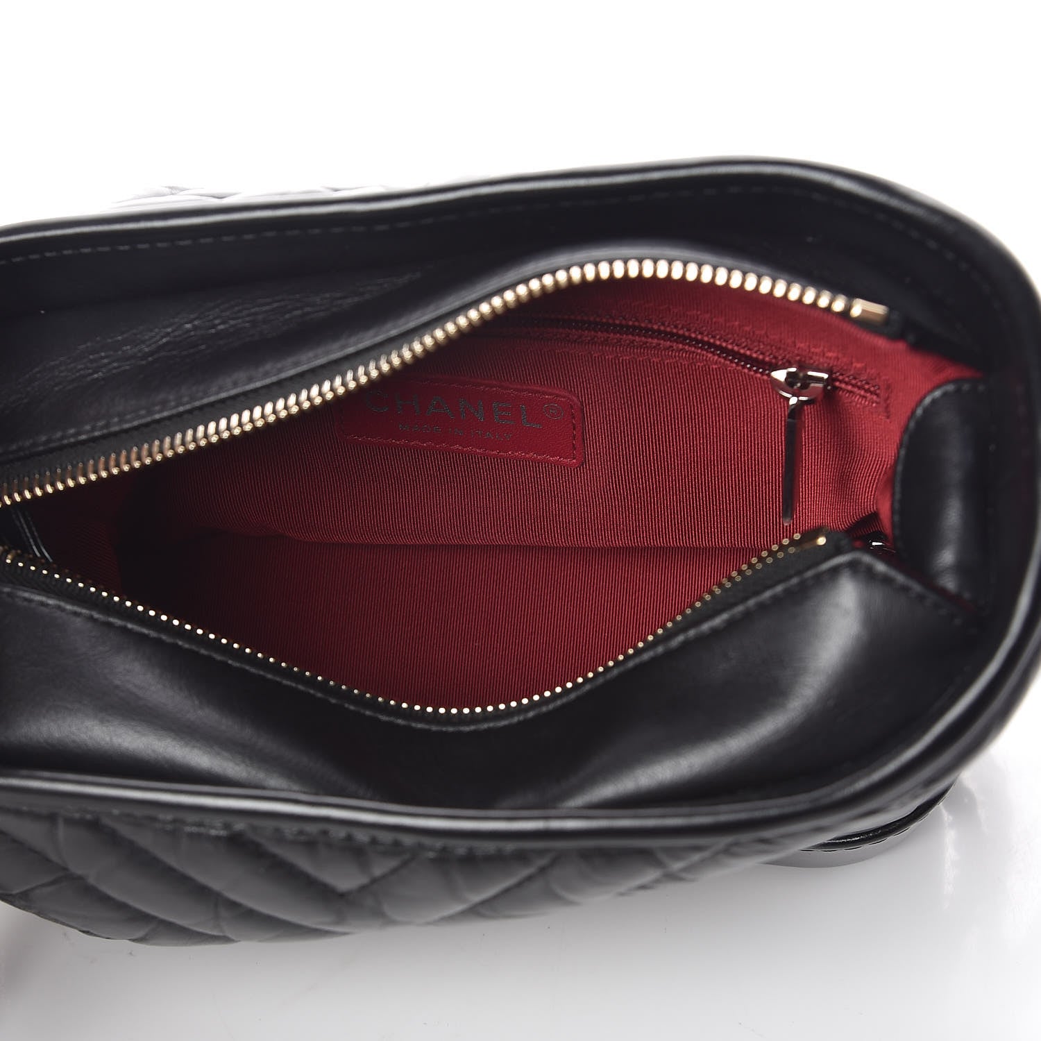 Chanel Aged Calfskin Chevron Quilted Small Gabrielle Hobo Black 5 of 10