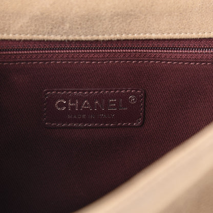Chanel Nubuck Quilted New Medium Gentle Boy Flap Beige 9 of 11