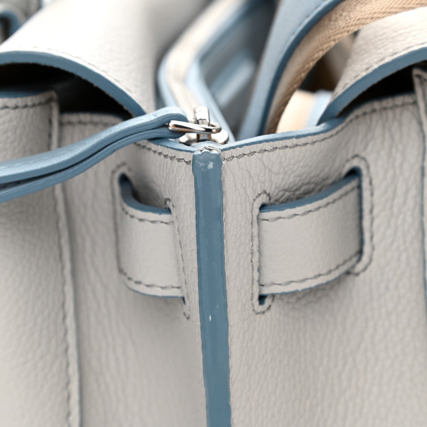 MCM Grained Calfskin Medium Milla Tote Whisper Grey 10 of 10