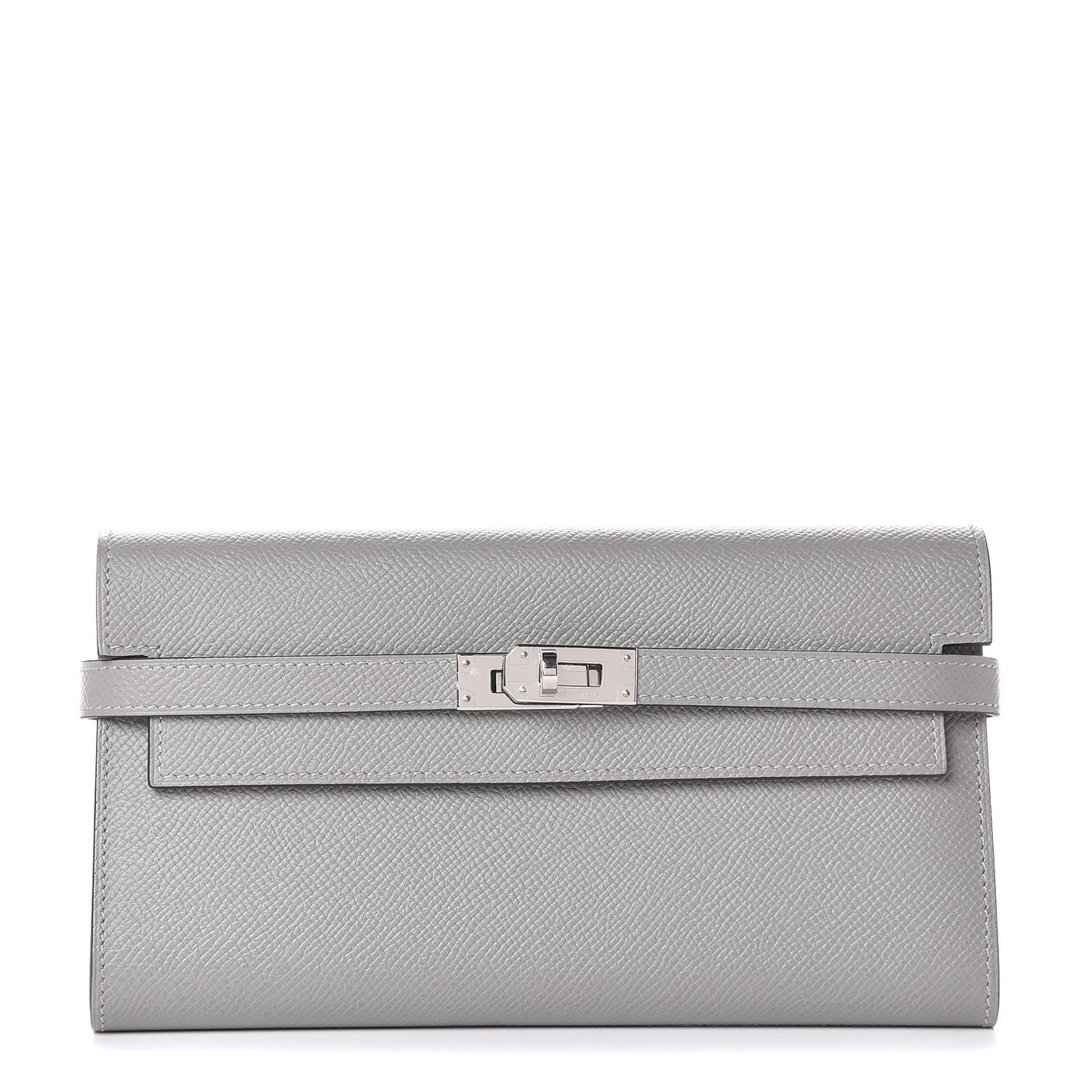 Epsom Kelly Longue Wallet Gris Mouette